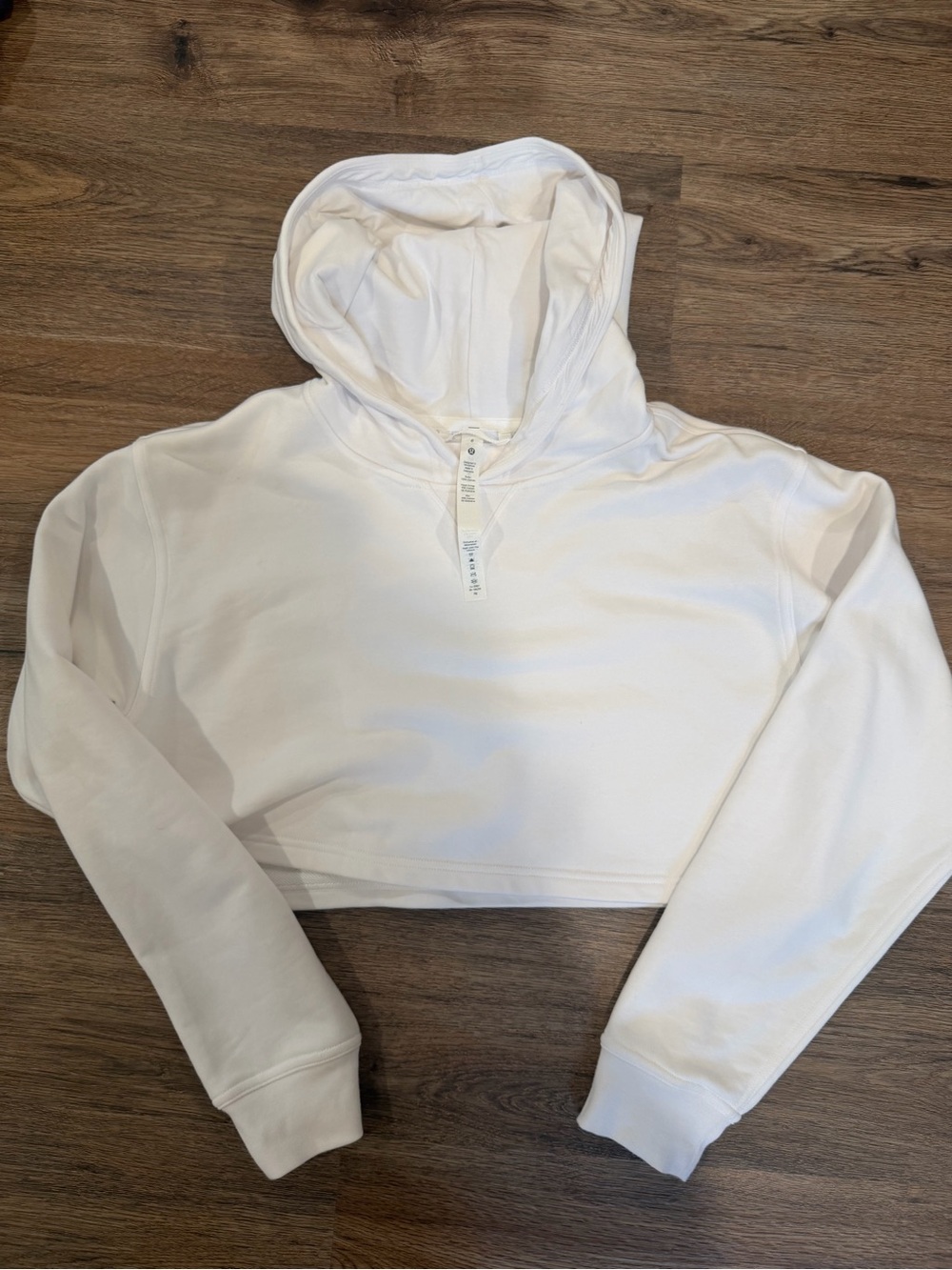 lululemon athletica White Cropped Hoodie